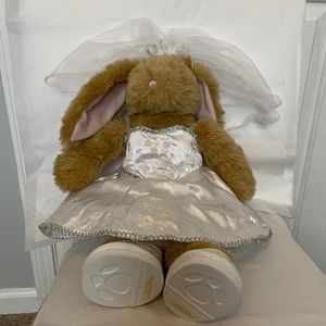 Build-A-Bear Wedding Dress Set with Veil, Garter, Shoes, Slippers, Flower Basket